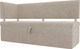 Миниатюра изображения товара Скамья кухонная мягкая Лига Диванов Стоун 259 левый со спальным местом/ 107265 (велюр, бежевый)