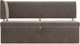 Миниатюра изображения товара Скамья кухонная мягкая Лига Диванов Стоун 259 левый со спальным местом/ 107269 (велюр, коричневый)