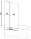 Миниатюра изображения товара Стеклянная шторка для ванны AM.PM Gem W90BS-D3W5-140CT