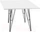 Миниатюра изображения товара Обеденный стол Sheffilton SHT-TU10/80/80 ЛДСП (черный муар/белый)
