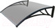 Миниатюра изображения товара Козырек Krovent Faracs КЧ-ПП 1500мм (прозрачный/черный)