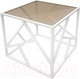 Миниатюра изображения товара Журнальный столик РасГар Империал 50x50 (бронза прозрачный/белый)