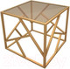 Миниатюра изображения товара Журнальный столик РасГар Империал 50x50 (бронза прозрачный/золото)