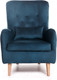 Миниатюра изображения товара Кресло мягкое KRONES Калипсо (велюр темно-синий)