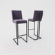 Миниатюра изображения товара Стул барный Hype Mebel Морган (черный/фиолетовый)