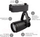 Миниатюра изображения товара Трековый светильник ЭРА TR12-GU10 BK / Б0044274 (черный)