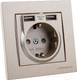 Миниатюра изображения товара Розетка Mutlusan Rita 2220 619 0283 (титановый)