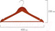 Миниатюра изображения товара Набор деревянных вешалок-плечиков Brabix Стандарт р.48-50 / 601161 (5шт, вишня)