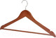 Миниатюра изображения товара Набор деревянных вешалок-плечиков Brabix Стандарт р.48-50 / 601161 (5шт, вишня)