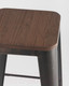Миниатюра изображения товара Табурет барный Stool Group Tolix Wood / YD-H765-W MS-01-1 (черный/патина золото/темное дерево)