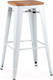 Миниатюра изображения товара Табурет барный Stool Group Tolix Wood / YD-H765-W LG-02 (белый глянцевый/светлое дерево)