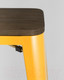 Миниатюра изображения товара Табурет барный Stool Group Tolix Wood / YD-H765-W LG-06 (желтый глянцевый/темное дерево)