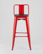 Миниатюра изображения товара Стул барный Stool Group Tolix Wood со спинкой / YD-H765E-W LG-03 (красный глянцевый/темное дерево)