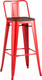 Миниатюра изображения товара Стул барный Stool Group Tolix Wood со спинкой / YD-H765E-W LG-03 (красный глянцевый/темное дерево)