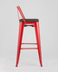 Миниатюра изображения товара Стул барный Stool Group Tolix Wood со спинкой / YD-H765E-W LG-03 (красный глянцевый/темное дерево)