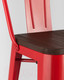 Миниатюра изображения товара Стул барный Stool Group Tolix Wood со спинкой / YD-H765E-W LG-03 (красный глянцевый/темное дерево)