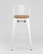 Миниатюра изображения товара Стул барный Stool Group Tolix Wood со спинкой / YD-H765E-W LG-02 (белый глянцевый/светлое дерево)