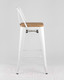 Миниатюра изображения товара Стул барный Stool Group Tolix Wood со спинкой / YD-H765E-W LG-02 (белый глянцевый/светлое дерево)