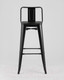 Миниатюра изображения товара Стул барный Stool Group Tolix Wood со спинкой / YD-H765E-W LG-01 (черный глянцевый/темное дерево)