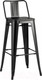 Миниатюра изображения товара Стул барный Stool Group Tolix Wood со спинкой / YD-H765E-W LG-01 (черный глянцевый/темное дерево)