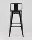 Миниатюра изображения товара Стул барный Stool Group Tolix Wood со спинкой / YD-H765E-W LG-01 (черный глянцевый/темное дерево)