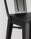 Миниатюра изображения товара Стул барный Stool Group Tolix Wood со спинкой / YD-H765E-W LG-01 (черный глянцевый/темное дерево)