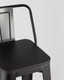Миниатюра изображения товара Стул барный Stool Group Tolix Wood со спинкой / YD-H765E-W LG-01 (черный глянцевый/темное дерево)