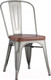 Миниатюра изображения товара Стул Stool Group Tolix Soft / LF818C Grey 7083/PU7002 (серебристый)