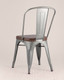 Миниатюра изображения товара Стул Stool Group Tolix Soft / LF818C Grey 7083/PU7002 (серебристый)