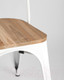 Миниатюра изображения товара Стул Stool Group Tolix / YD-H440B-W LG-02 (белый глянцевый/светлое дерево)