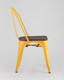 Миниатюра изображения товара Стул Stool Group Tolix Wood / YD-H440B-W LG-06 (желтый глянцевый/темное дерево)