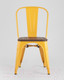 Миниатюра изображения товара Стул Stool Group Tolix Wood / YD-H440B-W LG-06 (желтый глянцевый/темное дерево)