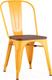 Миниатюра изображения товара Стул Stool Group Tolix Wood / YD-H440B-W LG-06 (желтый глянцевый/темное дерево)