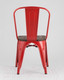 Миниатюра изображения товара Стул Stool Group Tolix Wood / YD-H440B-W LG-03 (красный глянцевый/темное дерево)