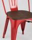 Миниатюра изображения товара Стул Stool Group Tolix Wood / YD-H440B-W LG-03 (красный глянцевый/темное дерево)