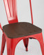 Миниатюра изображения товара Стул Stool Group Tolix Wood / YD-H440B-W LG-03 (красный глянцевый/темное дерево)