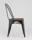 Миниатюра изображения товара Стул Stool Group Tolix Wood / YD-H440B-W LG-01 (черный глянцевый/темное дерево)