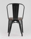 Миниатюра изображения товара Стул Stool Group Tolix Wood / YD-H440B-W LG-01 (черный глянцевый/темное дерево)