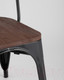 Миниатюра изображения товара Стул Stool Group Tolix Wood / YD-H440B-W LG-01 (черный глянцевый/темное дерево)