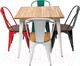 Миниатюра изображения товара Стул Stool Group Tolix Wood / YD-H440B-W LG-03 (красный глянцевый/темное дерево)