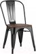 Миниатюра изображения товара Стул Stool Group Tolix Wood / YD-H440B-W LG-01 (черный глянцевый/темное дерево)