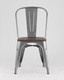 Миниатюра изображения товара Стул Stool Group Tolix Wood / YD-H440B-W YG-15 (серебристый матовый/темное дерево)