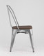 Миниатюра изображения товара Стул Stool Group Tolix Wood / YD-H440B-W YG-15 (серебристый матовый/темное дерево)