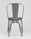 Миниатюра изображения товара Стул Stool Group Tolix Wood / YD-H440B-W YG-15 (серебристый матовый/темное дерево)