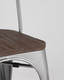 Миниатюра изображения товара Стул Stool Group Tolix Wood / YD-H440B-W YG-15 (серебристый матовый/темное дерево)