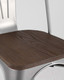 Миниатюра изображения товара Стул Stool Group Tolix Wood / YD-H440B-W YG-15 (серебристый матовый/темное дерево)
