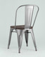 Миниатюра изображения товара Стул Stool Group Tolix Wood / YD-H440B-W YG-15 (серебристый матовый/темное дерево)