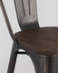 Миниатюра изображения товара Стул Stool Group Tolix / YD-H440B-W MS-01-1 (черный/патина золото/темное дерево)