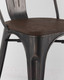 Миниатюра изображения товара Стул Stool Group Tolix / YD-H440B-W MS-01-1 (черный/патина золото/темное дерево)