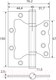 Миниатюра изображения товара Комплект петель дверных VELA 100x75x2.5-2BB накладная (2шт, хром)